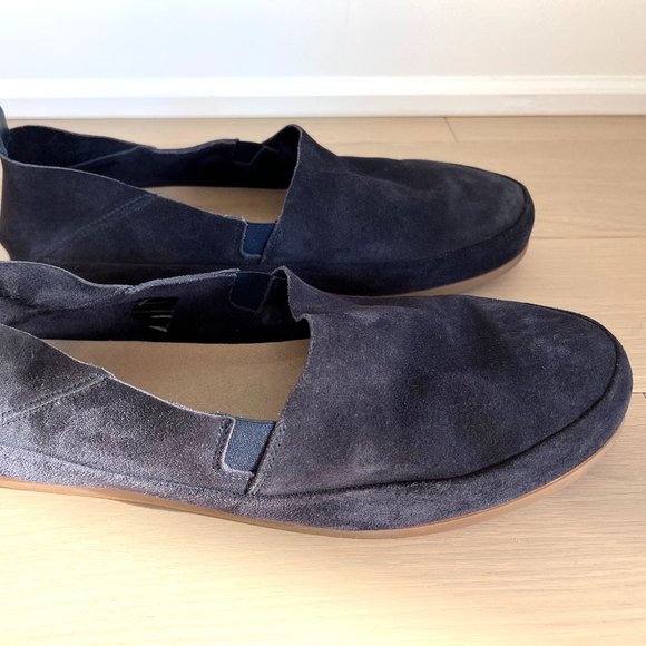 Dark Blue Suede Travel Loafers - 12 US